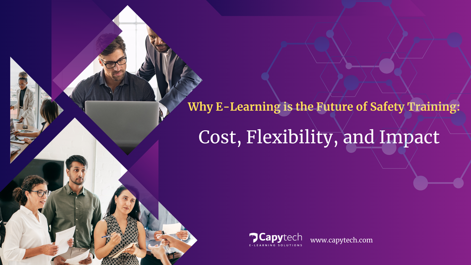 Purple and White Modern Geometric Leadership In The Digital Era Presentation