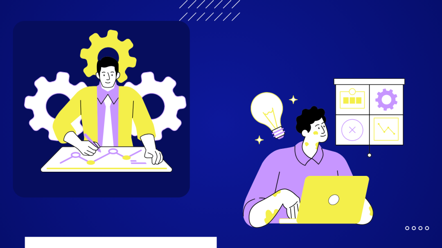 Blue Yellow and White Modern Leadership Presentation