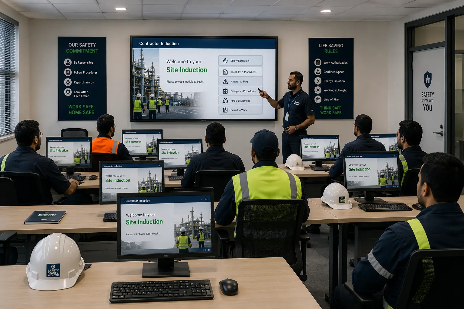 Contractor induction training